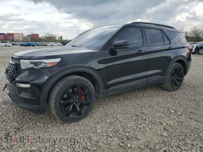 2021 Ford EXPLORER ST, black — VIN 1FM5K8GC9MGB63401, Copart