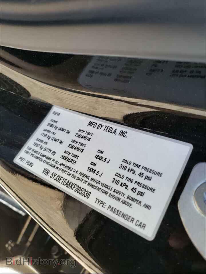 2019 TESLA MODEL 3 - VIN: 5YJ3E1EA8KF305336 - Photo 10
