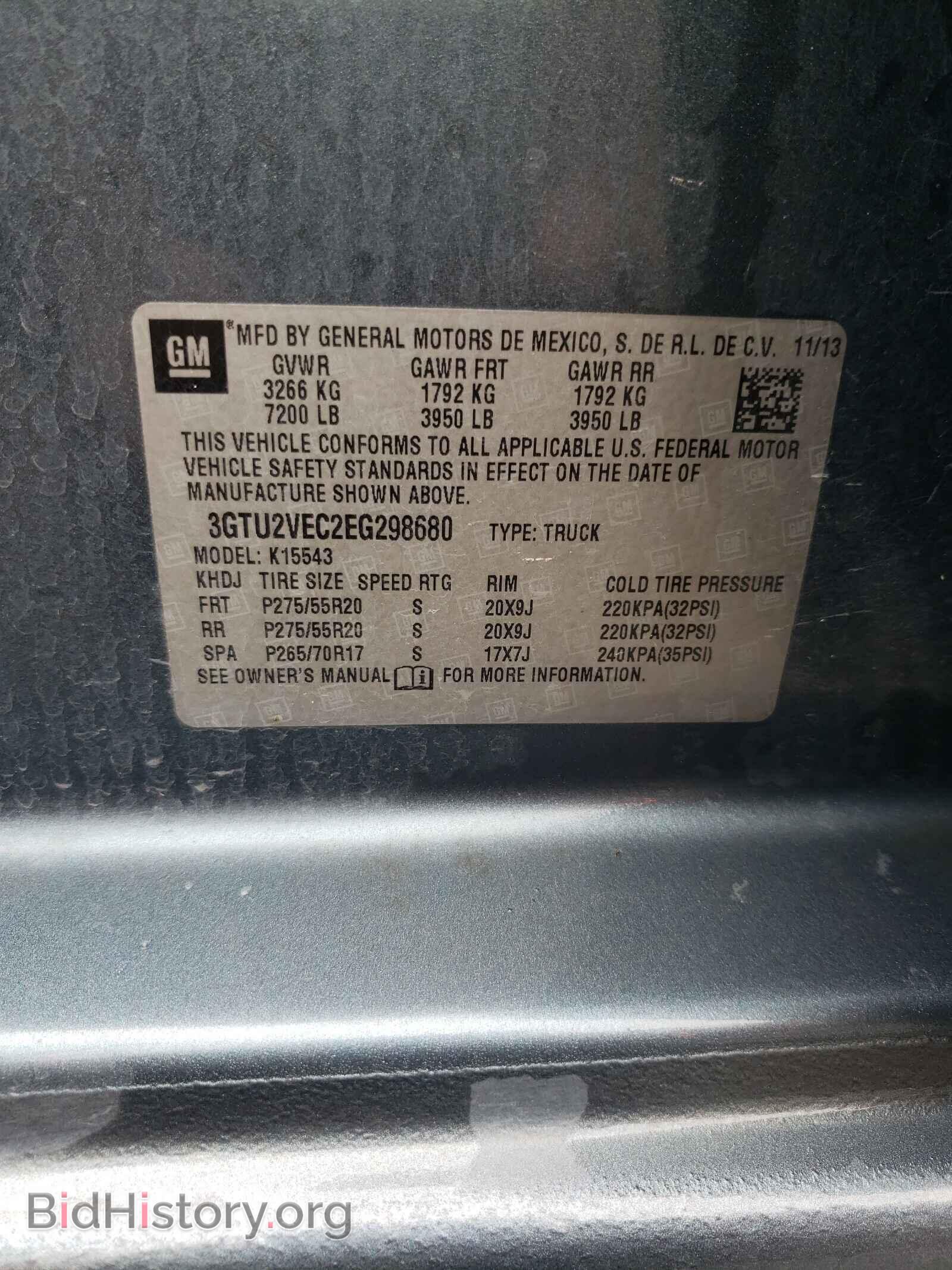 2014 GMC SIERRA - VIN: 3GTU2VEC2EG298680 - Фото 10