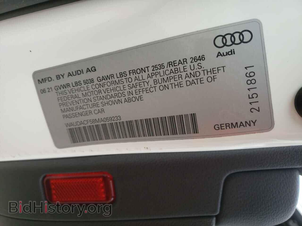 2021 AUDI A5 - VIN: WAUDACF58MA059233 - Photo 10