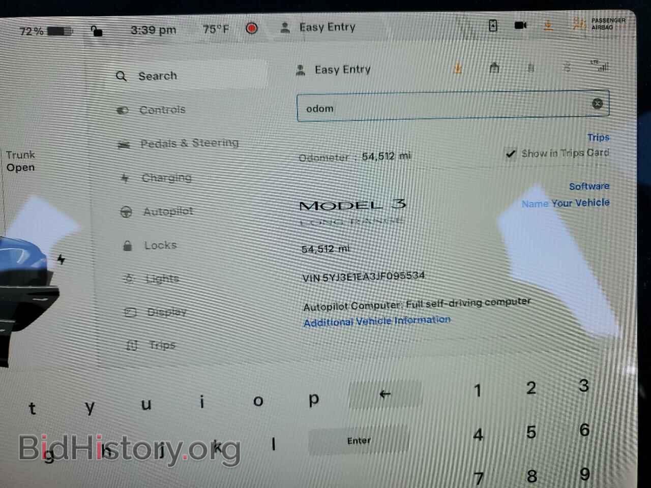 2018 TESLA MODEL 3 - VIN: 5YJ3E1EA3JF095534 - Фото 9