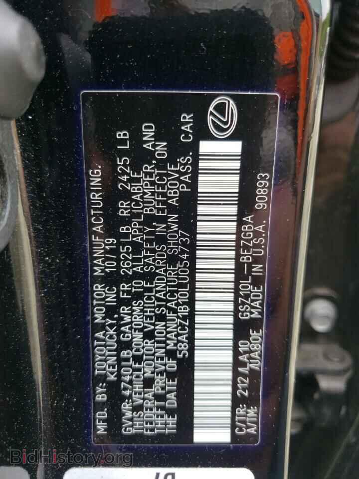 2020 LEXUS ES350 - VIN: 58ACZ1B10LU054737 - Фото 12