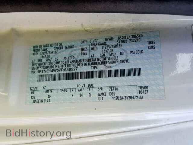 2007 FORD ECONOLINE - VIN: 1FTNE14W57DA48527 - Photo 10