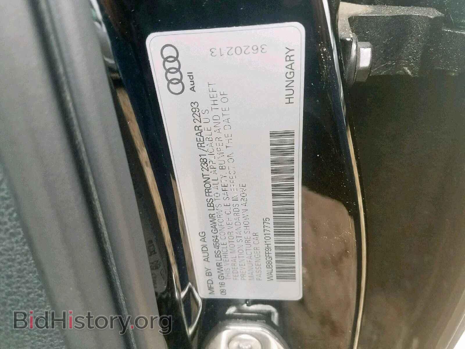2017 AUDI A3 - VIN: WAUB8GFF9H1017775 - Photo 10