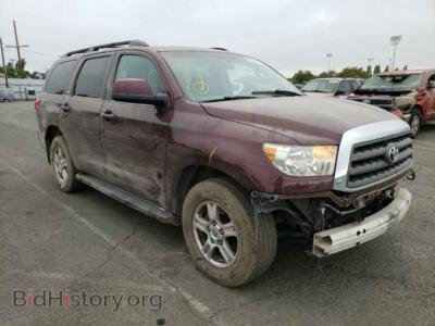 2008 Toyota SEQUOIA Sequoia SR, темно-бордовый — VIN 5TDBY64AX8S007893, Copart
