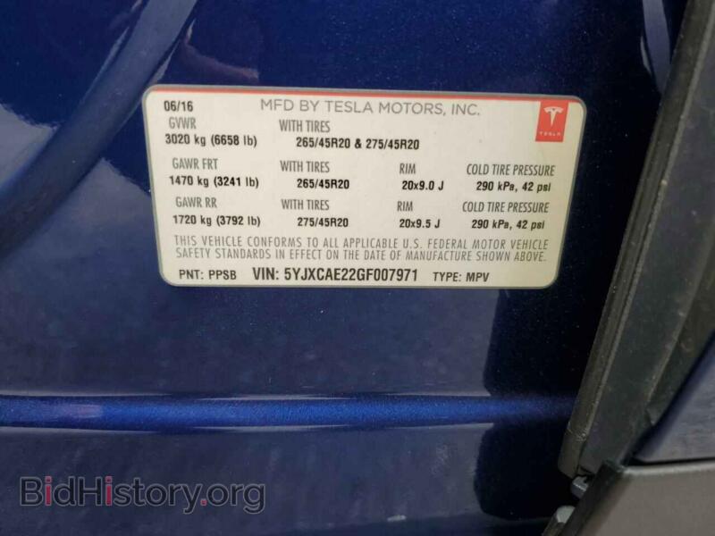 2016 Tesla MODEL X (VIN 5YJXCAE22GF007971) — photo 13 of 15