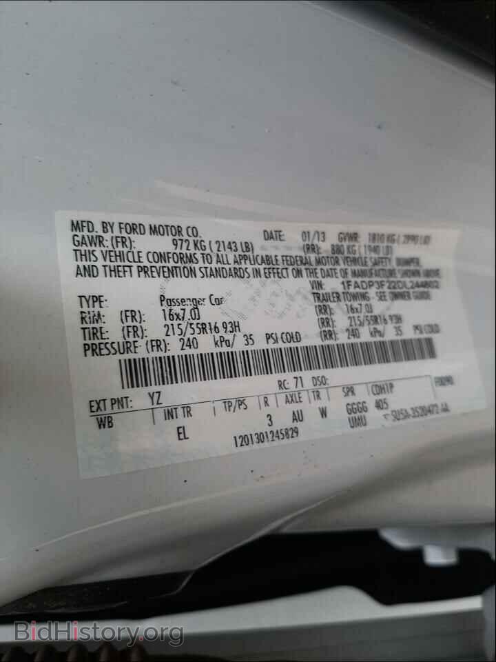 2013 FORD FOCUS - VIN: 1FADP3F22DL244802 - Фото 10