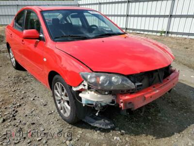 2007 Mazda 3 3 I, красный — VIN JM1BK32F471763598, Copart