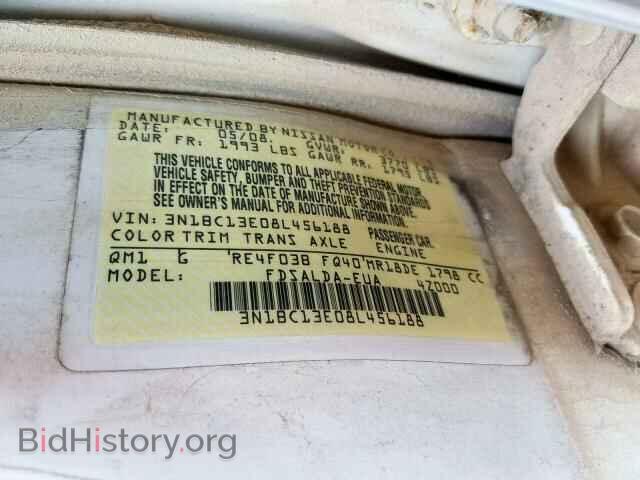 2008 NISSAN VERSA - VIN: 3N1BC13E08L456188 - Фото 10