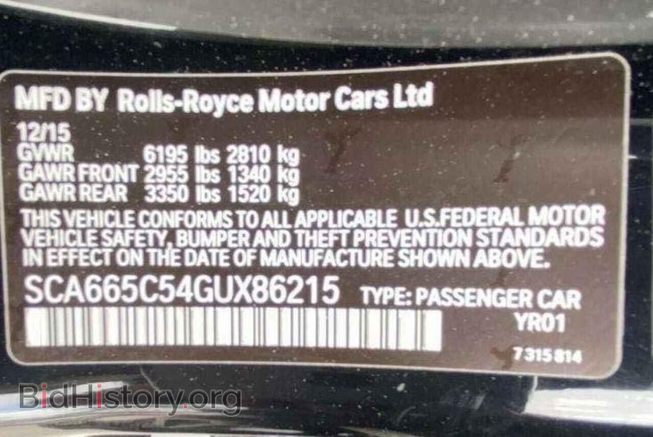 2016 ROLLS-ROYCE ALL MODELS - VIN: SCA665C54GUX86215 - Photo 10