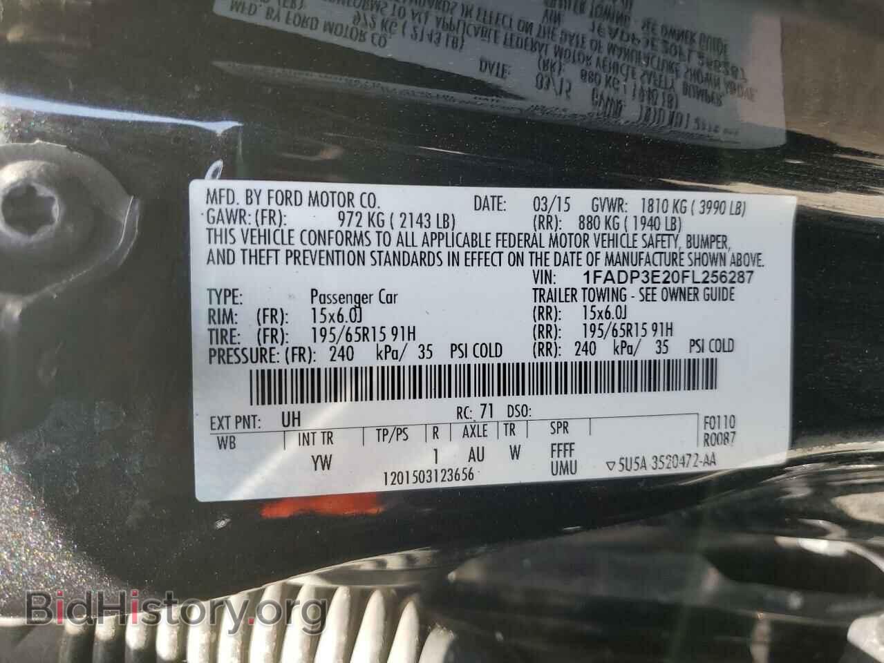2015 FORD FOCUS - VIN: 1FADP3E20FL256287 - Фото 12