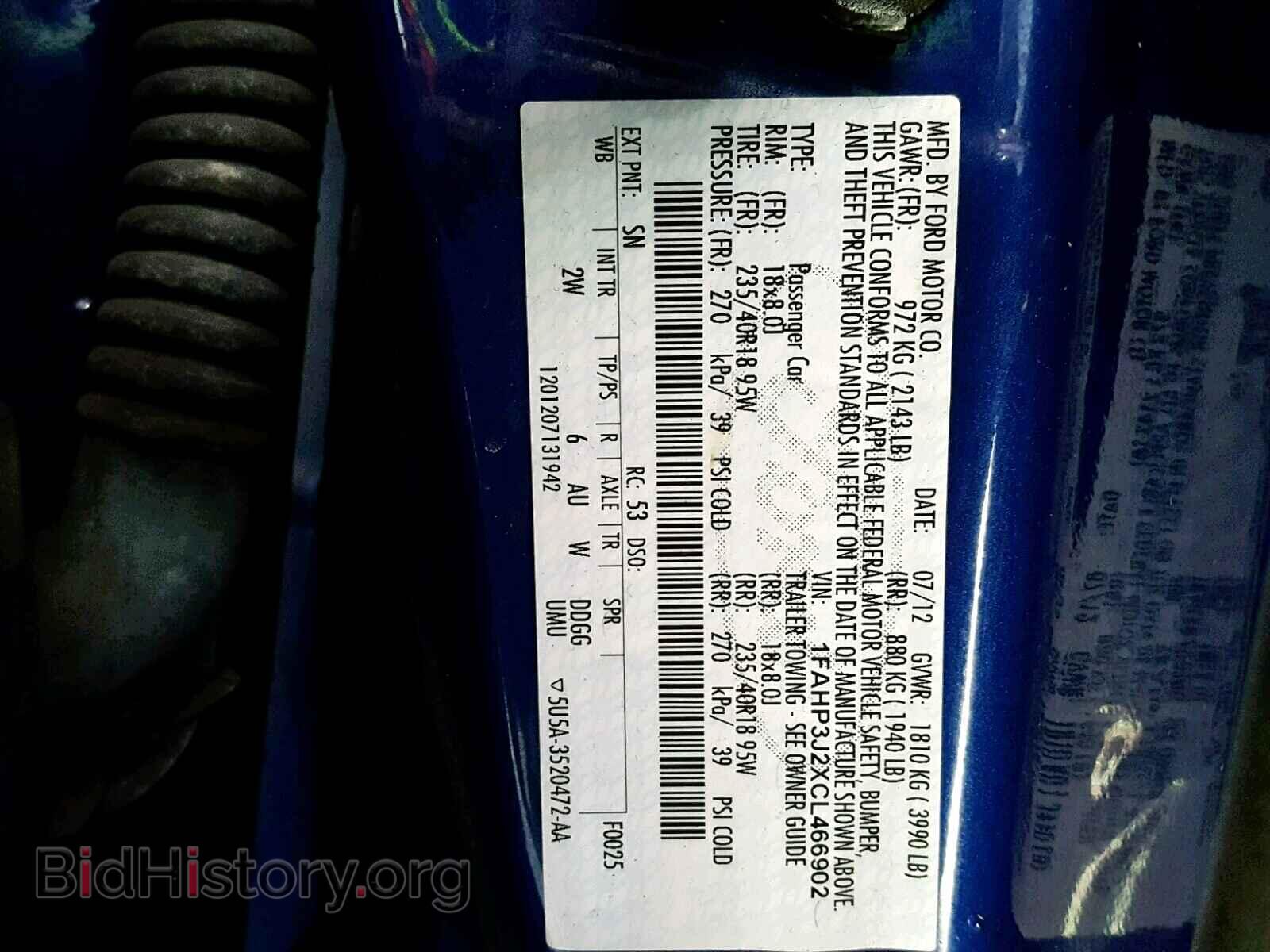 2012 FORD FOCUS - VIN: 1FAHP3J2XCL466902 - Фото 10