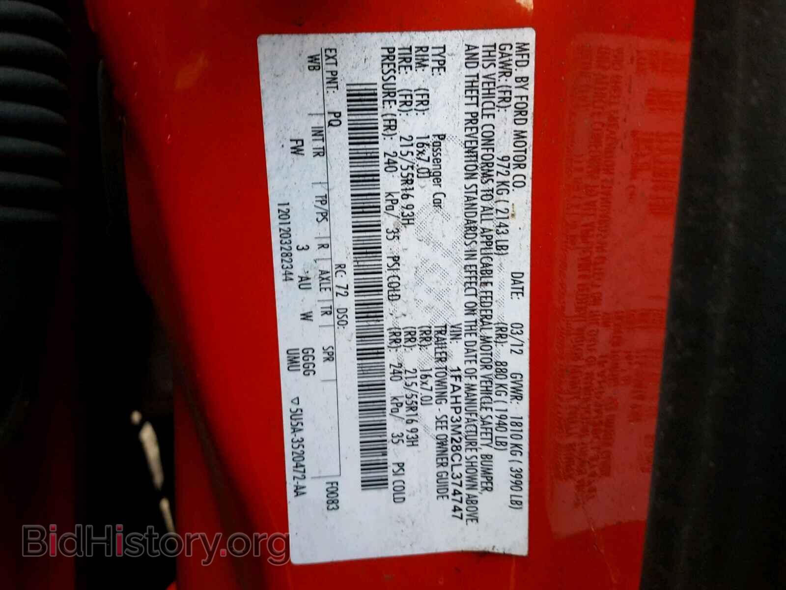 2012 FORD FOCUS - VIN: 1FAHP3M28CL374747 - Photo 10
