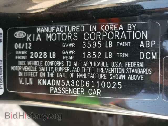 2013 KIA RIO - VIN: KNADM5A30D6110025 - Фото 10