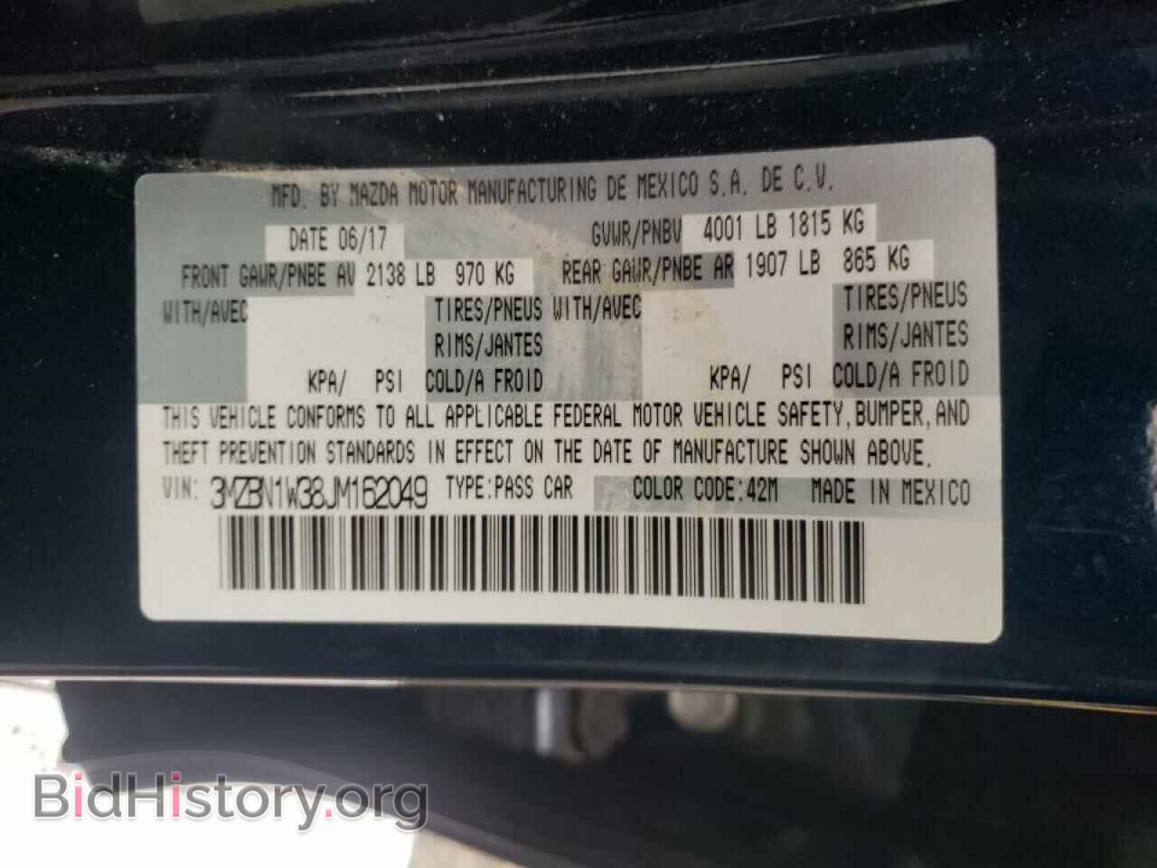 2018 MAZDA 3 - VIN: 3MZBN1W38JM162049 - Фото 10