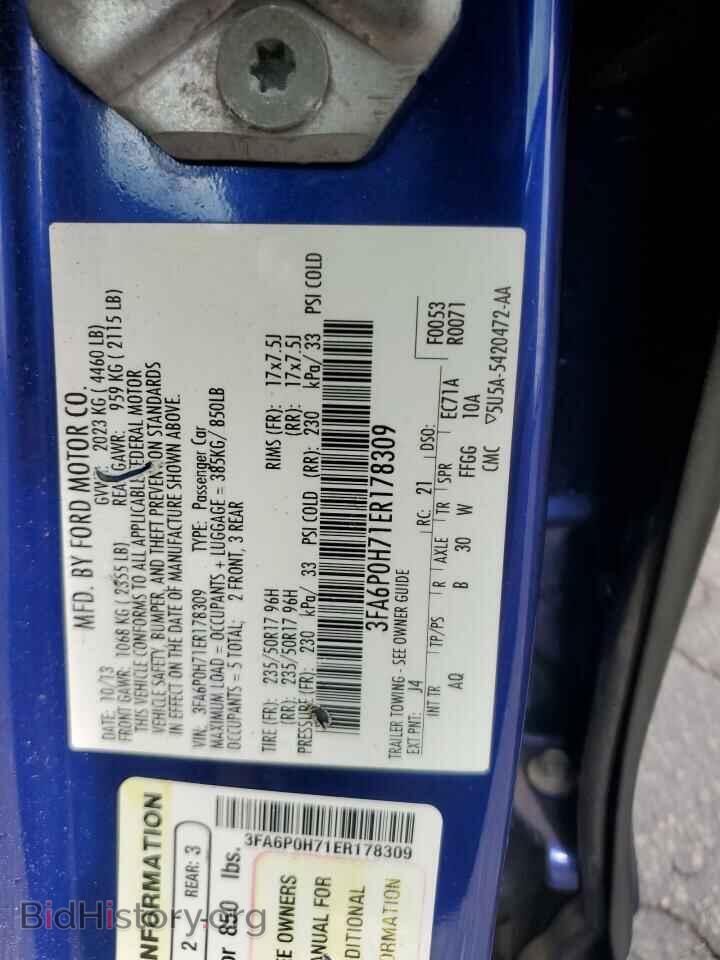 2014 FORD FUSION - VIN: 3FA6P0H71ER178309 - Фото 12