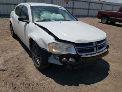 2011 Dodge AVENGER, white — VIN 1B3BD4FB5BN558219, Copart