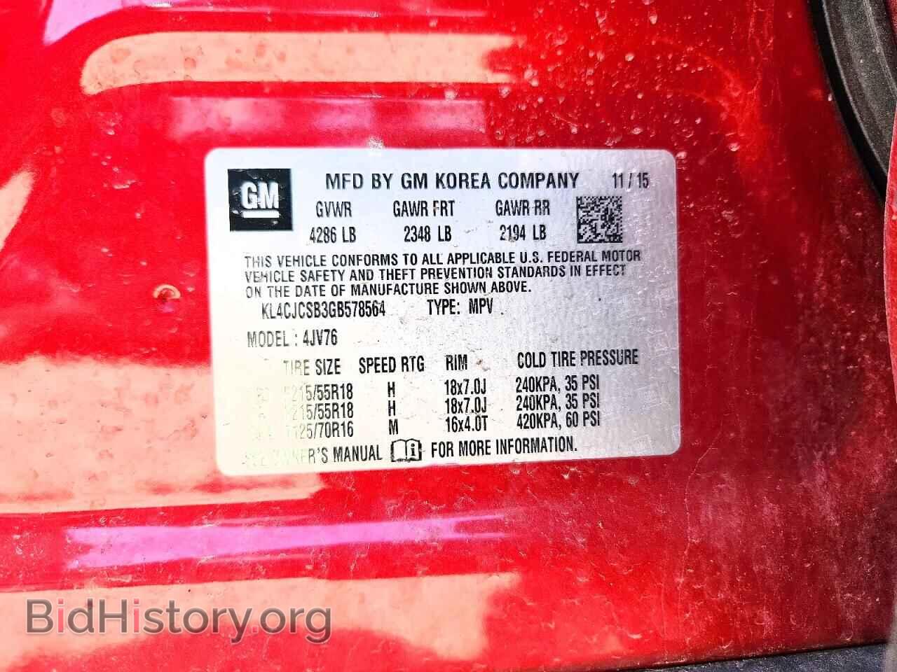 2016 BUICK ENCORE - VIN: KL4CJCSB3GB578564 - Photo 13