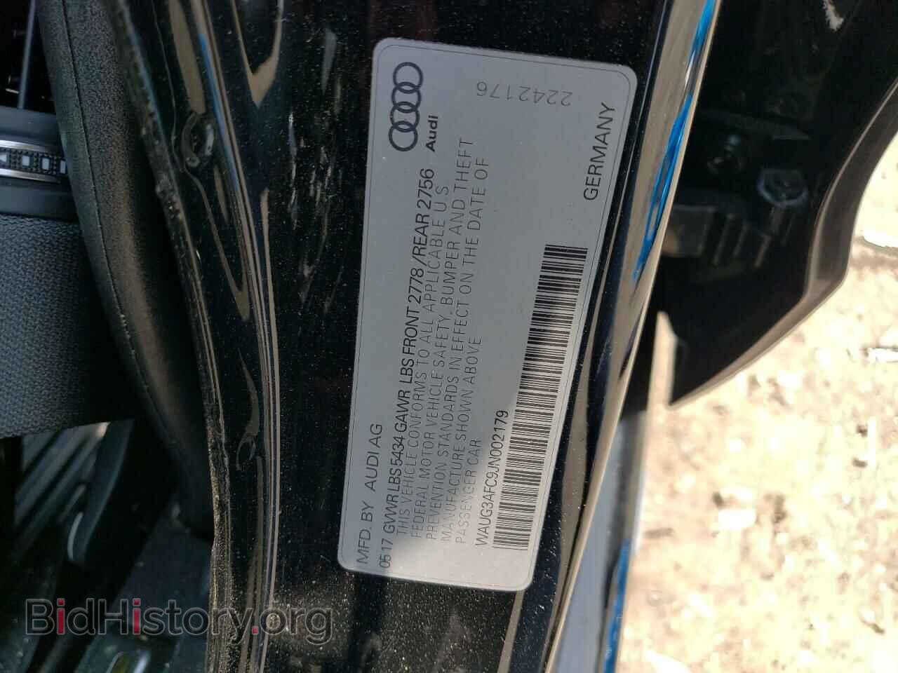 2018 AUDI A6 - VIN: WAUG3AFC9JN002179 - Фото 12