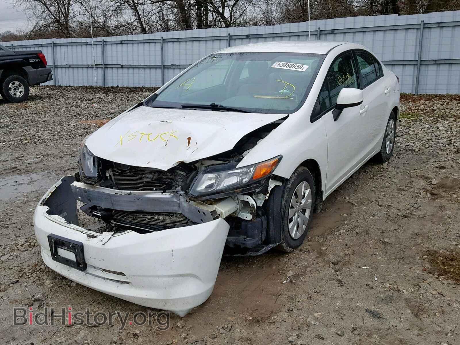 2012 HONDA CIVIC LX - VIN: 2HGFB2F49CH048723 - Фото 2