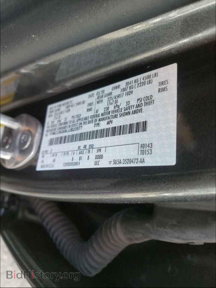 2020 FORD ESCAPE - VIN: 1FMCU9G69LUB23577 - Фото 10