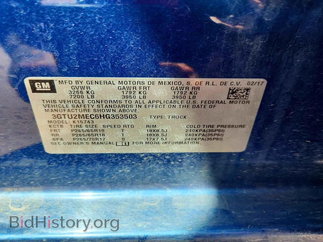 2017 GMC SIERRA - VIN: 3GTU2MEC6HG353503 - Фото 12