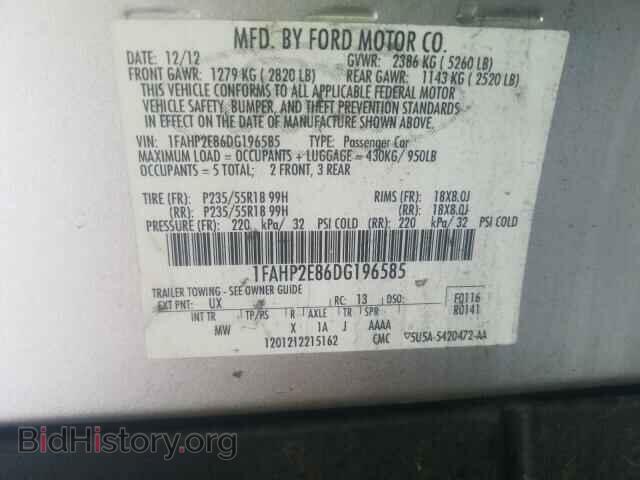 2013 FORD TAURUS - VIN: 1FAHP2E86DG196585 - Photo 10