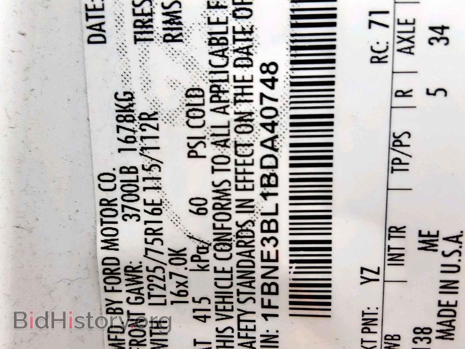 2011 FORD ECONOLINE - VIN: 1FBNE3BL1BDA40748 - Фото 10