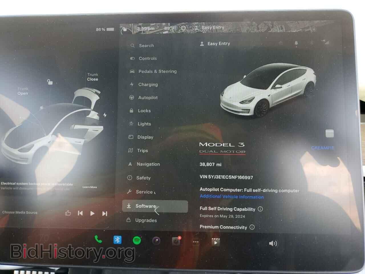 2022 TESLA MODEL 3 - VIN: 5YJ3E1EC5NF166997 - Фото 9