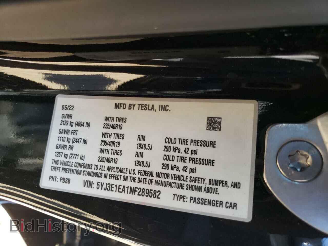 2022 TESLA MODEL 3 - VIN: 5YJ3E1EA1NF289582 - Photo 12