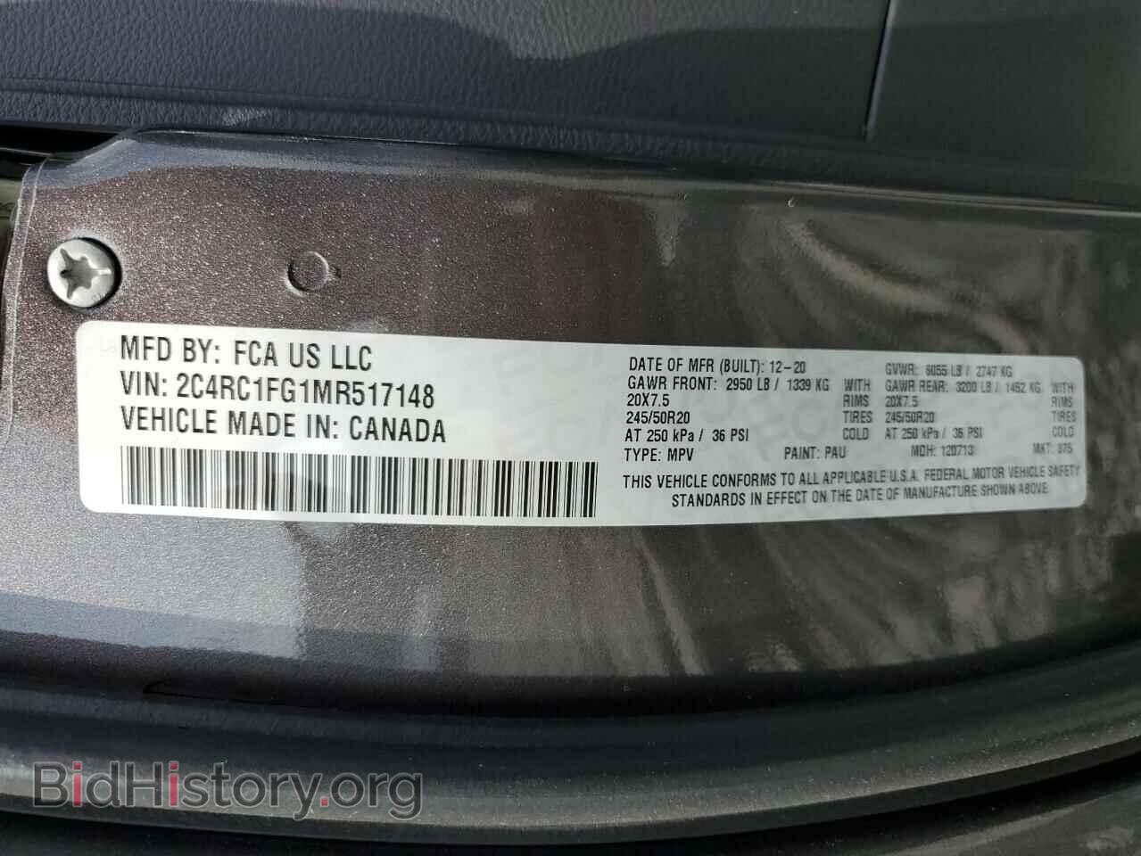 2021 CHRYSLER PACIFICA - VIN: 2C4RC1FG1MR517148 - Photo 13