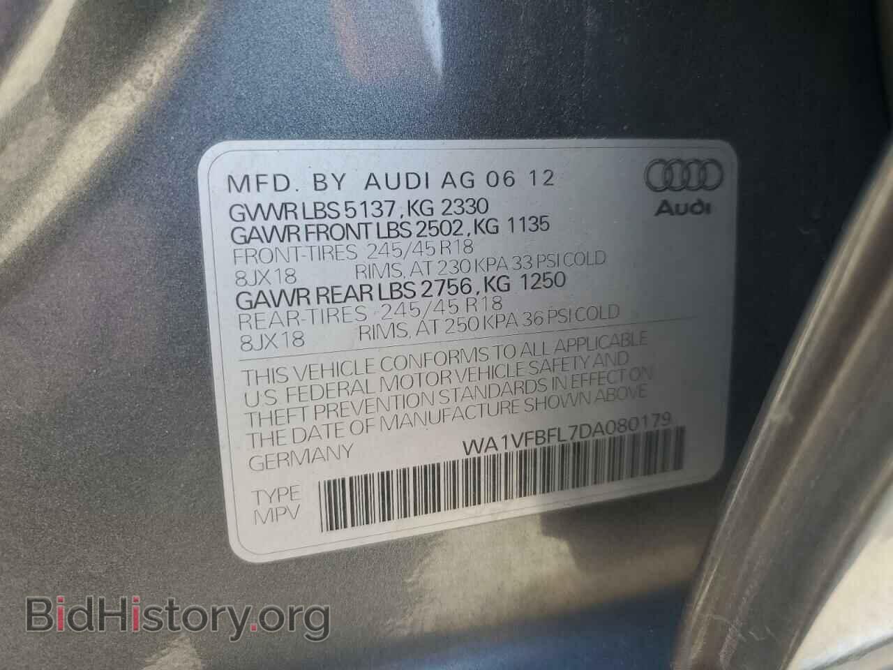 2013 AUDI A4 - VIN: WA1VFBFL7DA080179 - Photo 12