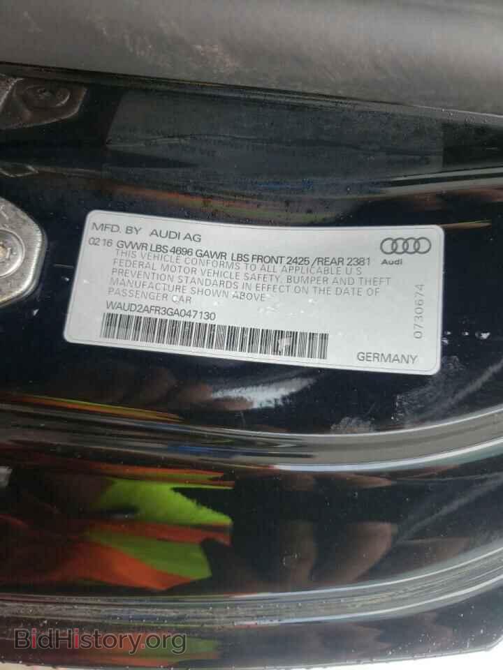 2016 AUDI A5 - VIN: WAUD2AFR3GA047130 - Фото 10