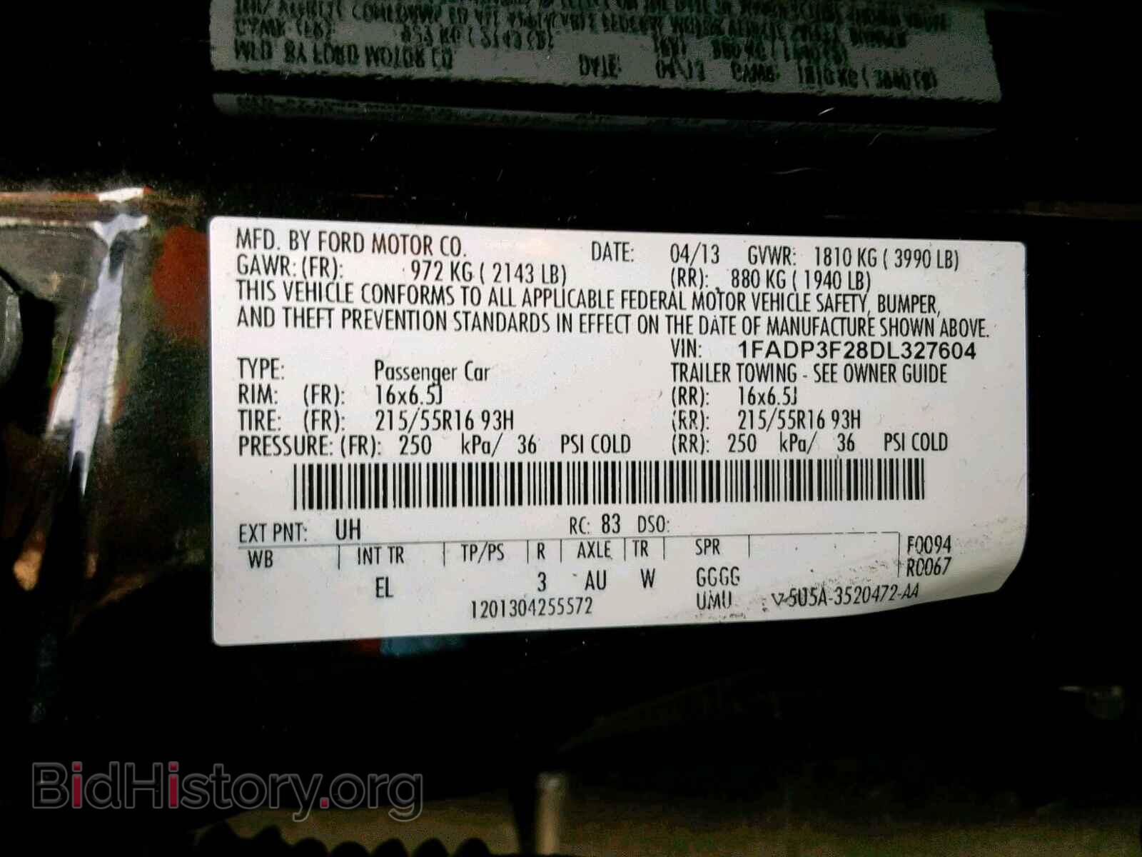 2013 FORD FOCUS SE - VIN: 1FADP3F28DL327604 - Фото 10
