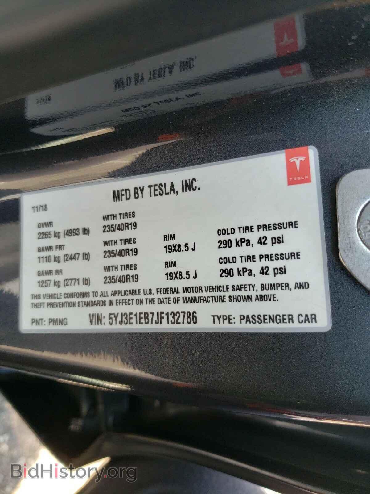 2018 TESLA MODEL 3 - VIN: 5YJ3E1EB7JF132786 - Photo 10