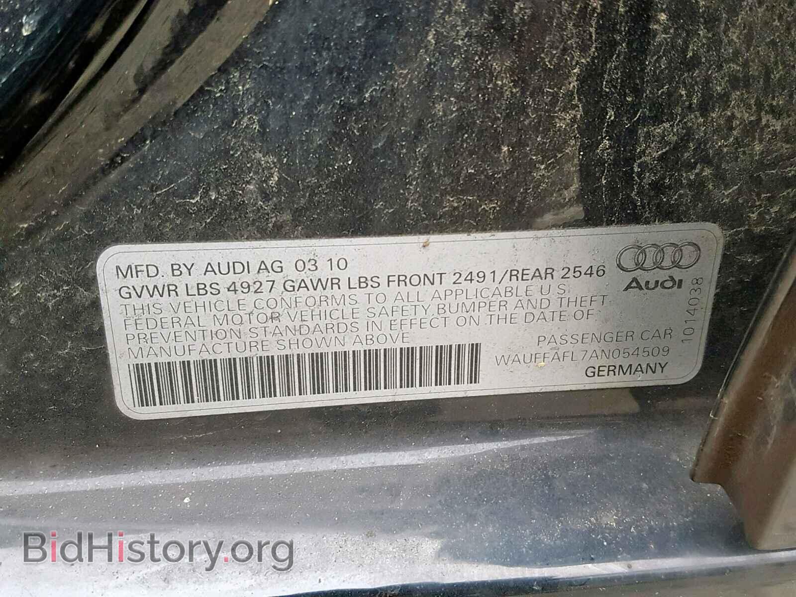 2010 AUDI A4 - VIN: WAUFFAFL7AN054509 - Фото 10