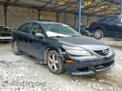 2005 Mazda 6 6 I, черный — VIN 1YVHP84C755M51240, Copart