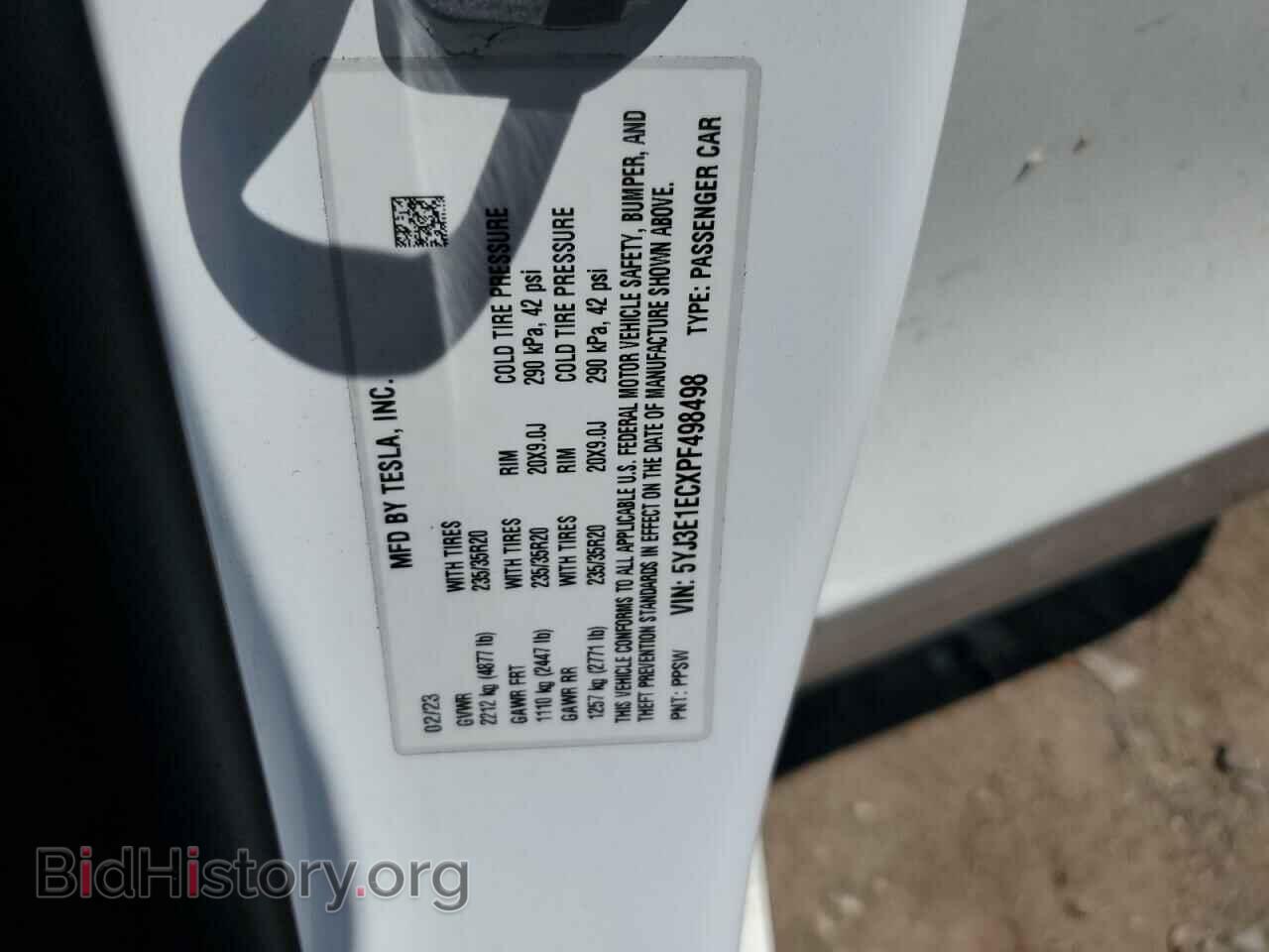 2023 TESLA MODEL 3 - VIN: 5YJ3E1ECXPF498498 - Фото 12