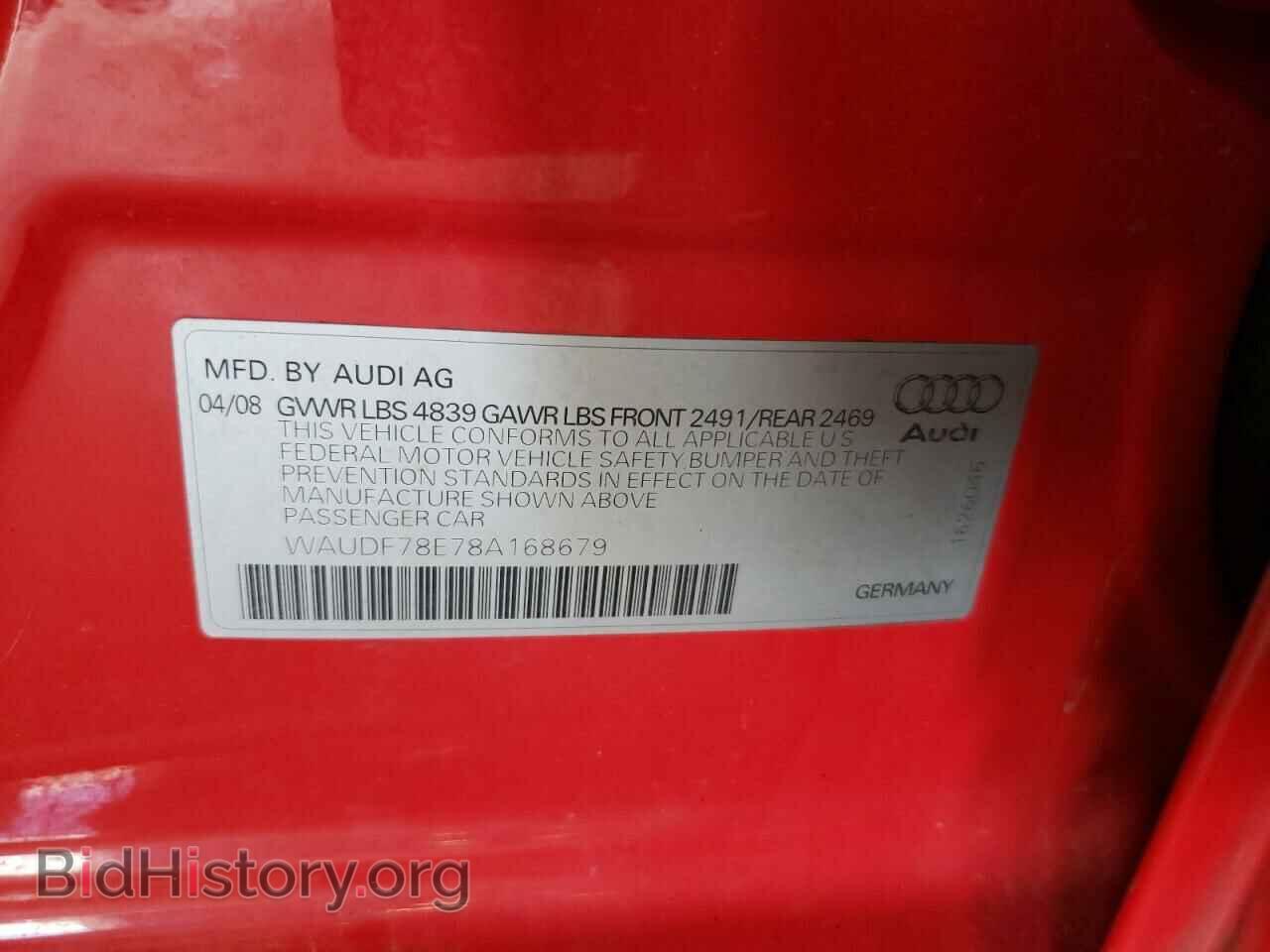 2008 AUDI A4 - VIN: WAUDF78E78A168679 - Фото 12