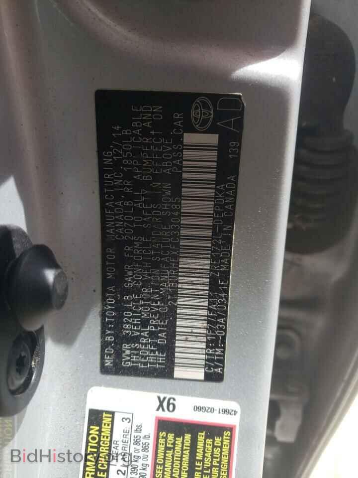 2015 TOYOTA COROLLA - VIN: 2T1BURHEXFC330485 - Photo 10