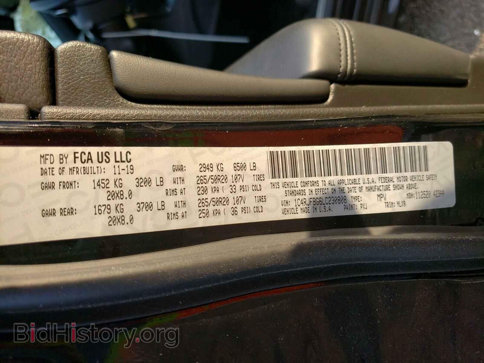 2020 JEEP CHEROKEE - VIN: 1C4RJFBG6LC230808 - Фото 10