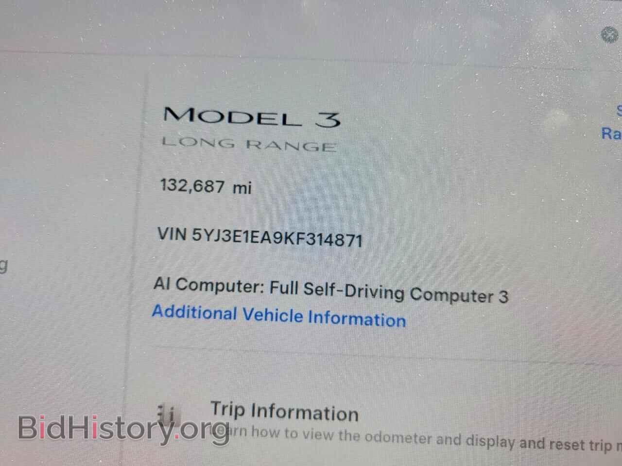 2019 TESLA MODEL 3 - VIN: 5YJ3E1EA9KF314871 - Photo 9