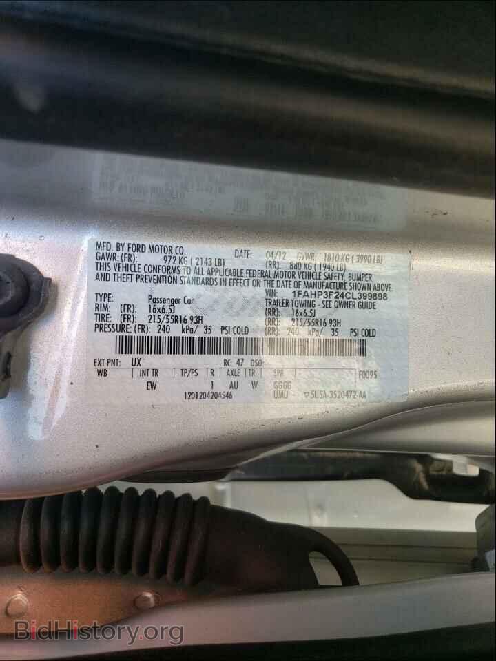 2012 FORD FOCUS - VIN: 1FAHP3F24CL399898 - Фото 10
