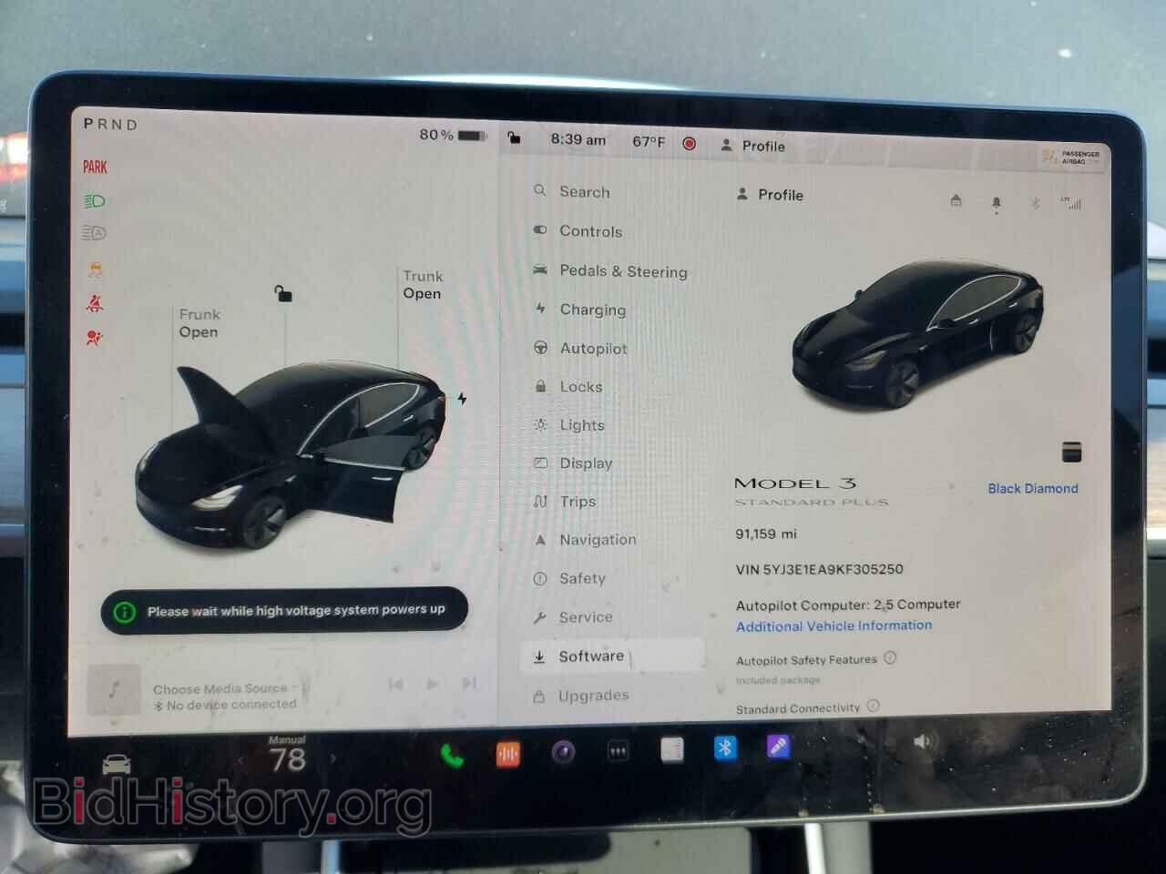 2019 TESLA MODEL 3 - VIN: 5YJ3E1EA9KF305250 - Фото 9