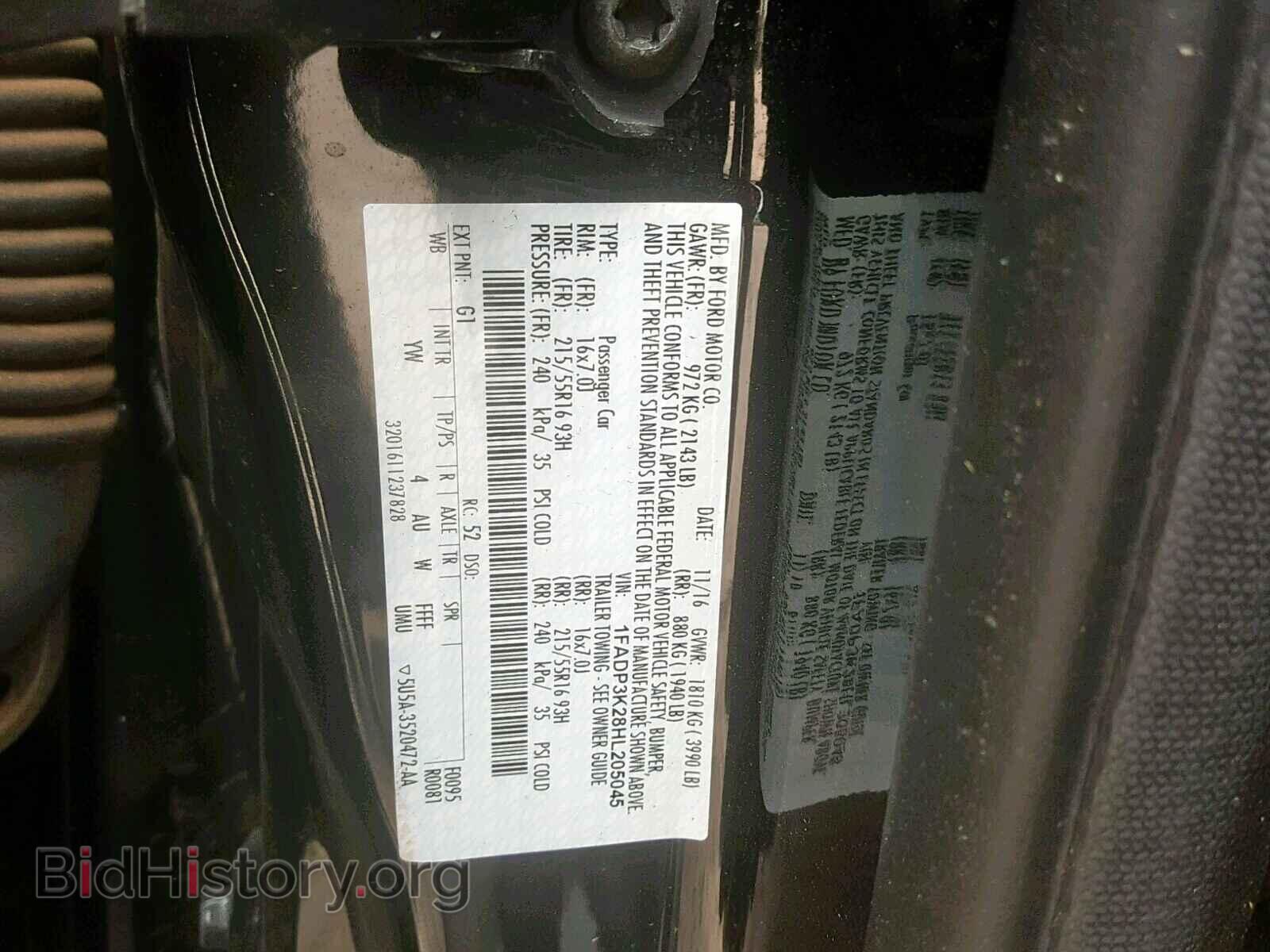 2017 FORD FOCUS - VIN: 1FADP3K28HL205045 - Photo 10