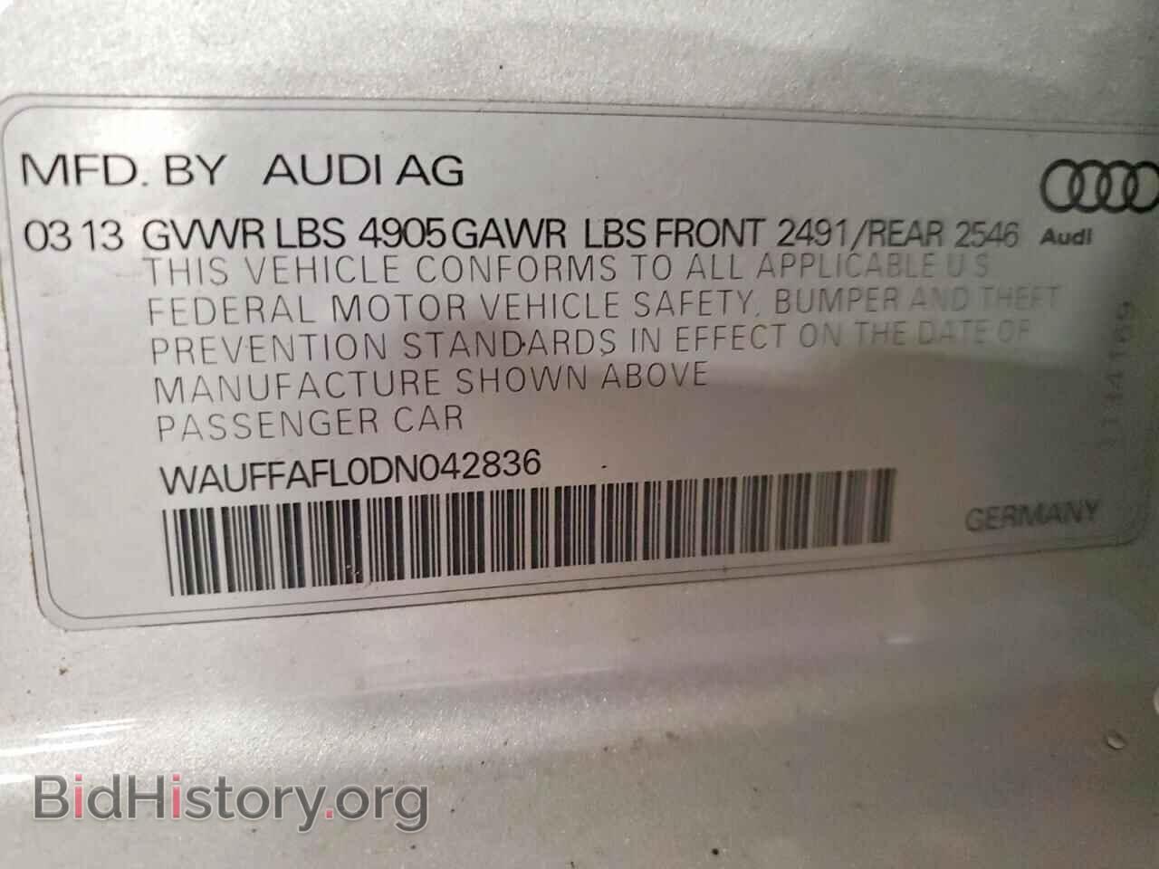 2013 AUDI A4 - VIN: WAUFFAFL0DN042836 - Фото 13