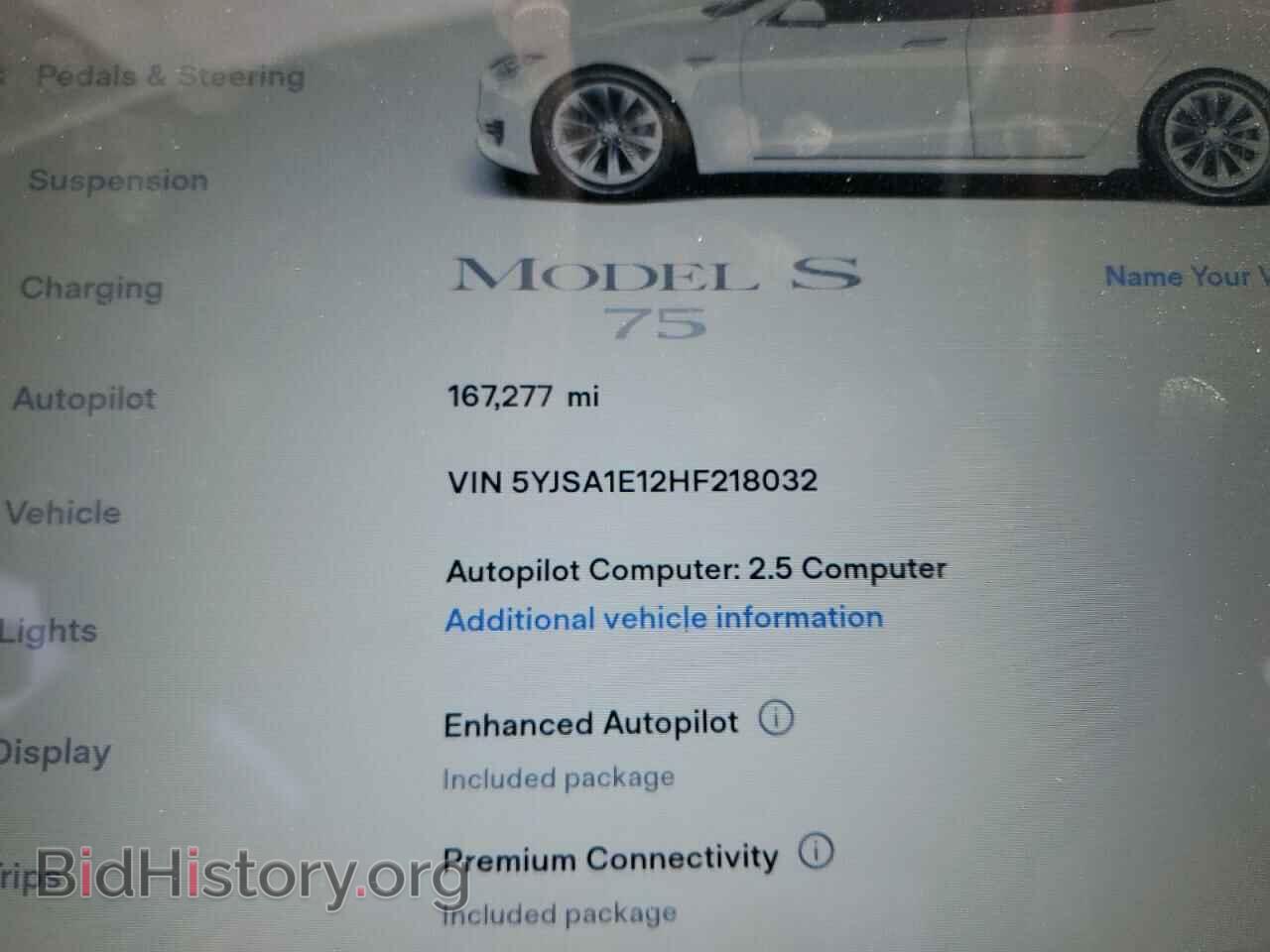 2017 TESLA MODEL S - VIN: 5YJSA1E12HF218032 - Photo 9