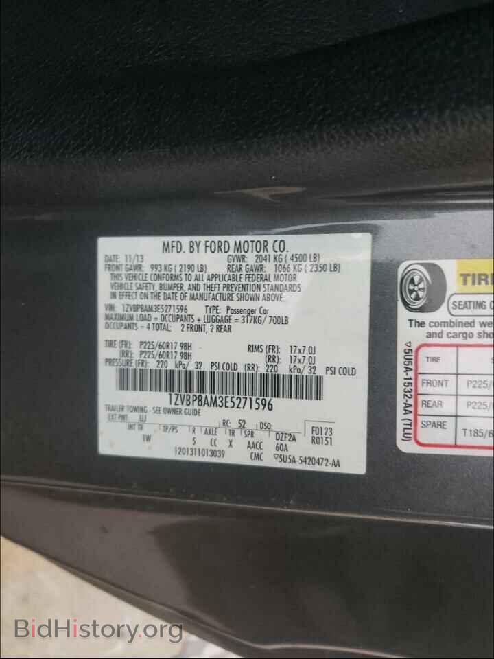2014 FORD MUSTANG - VIN: 1ZVBP8AM3E5271596 - Фото 10