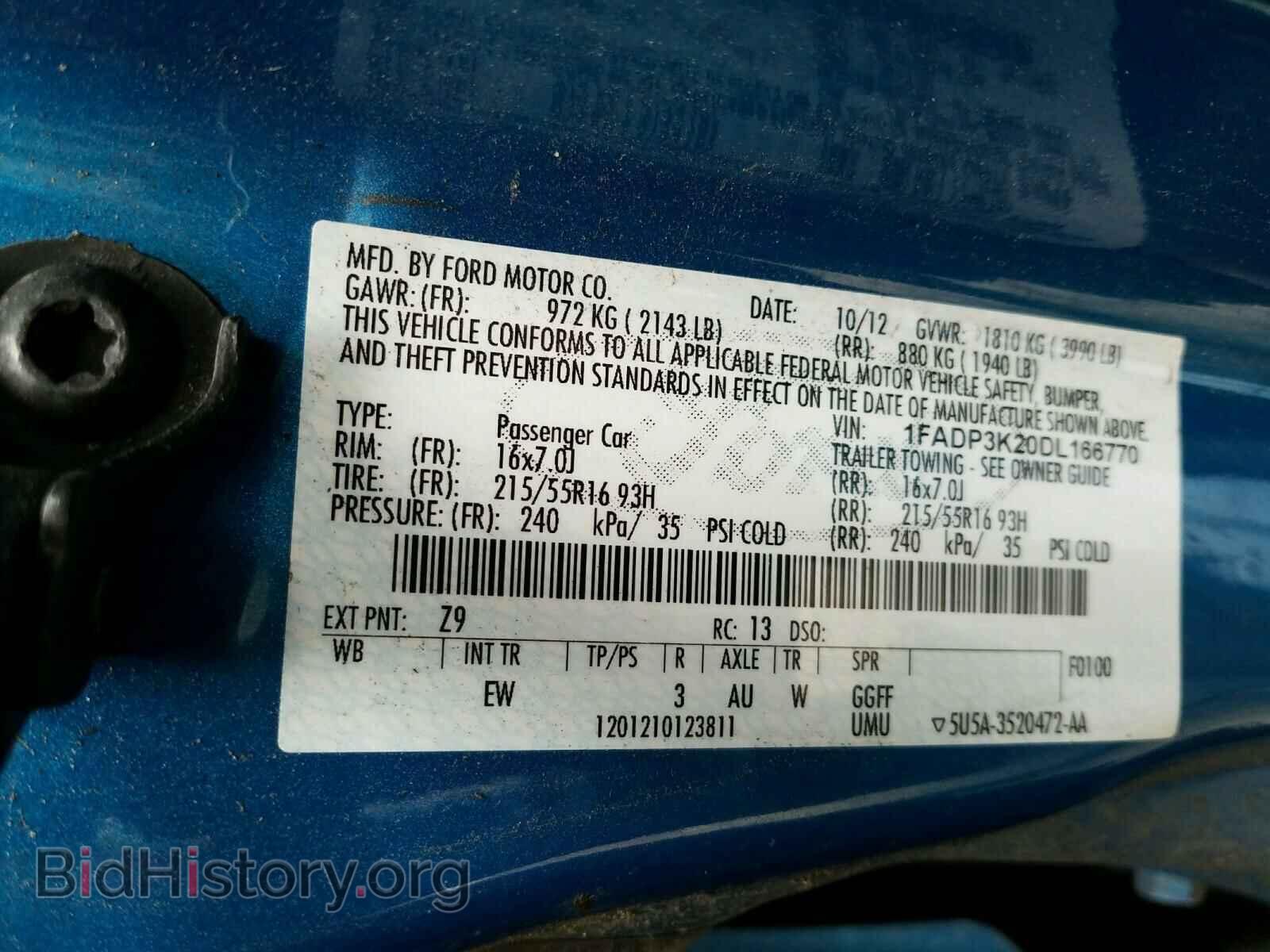2013 FORD FOCUS - VIN: 1FADP3K20DL166770 - Photo 10