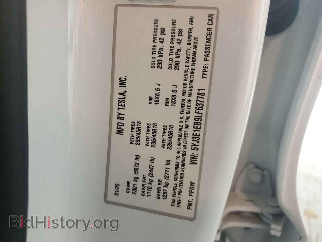 2020 TESLA MODEL 3 - VIN: 5YJ3E1EB9LF637781 - Photo 13
